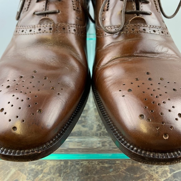 Johnston Murphy Italy Brown Wholecut Dress Shoes 8 main image 8